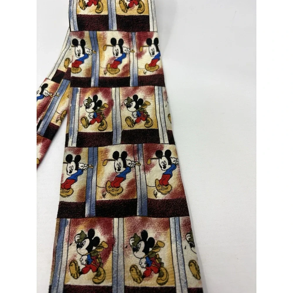 Vintage Disney Unlimited Mickey Mouse Phtostrip Golf Necktie Tie Club Swing 1990